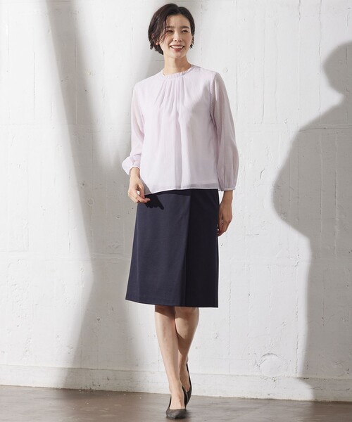J.PRESS(ジェイプレス)の「【セットアップ対応・洗える・抗菌防臭】T/Cポンチ スカート(スカート・レディース・ネイビー系・13/11/9/7)」の9枚目の写真