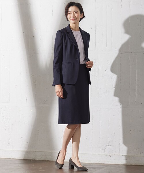 J.PRESS(ジェイプレス)の「【セットアップ対応・洗える・抗菌防臭】T/Cポンチ スカート(スカート・レディース・ネイビー系・13/11/9/7)」の10枚目の写真