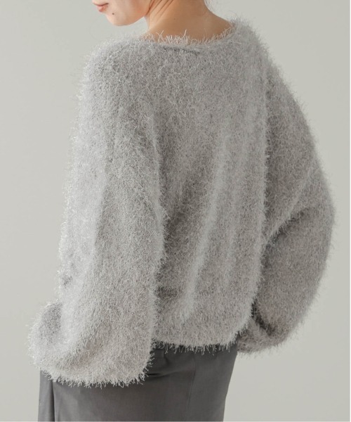 AMELY（エミリー）の「クロップドシャギーラメニット（ニット/セーター・レディース・シルバー/グレー/ブラック/ピンク・フリー）」の17枚目の写真