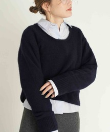 ファーUネックプルオーバー