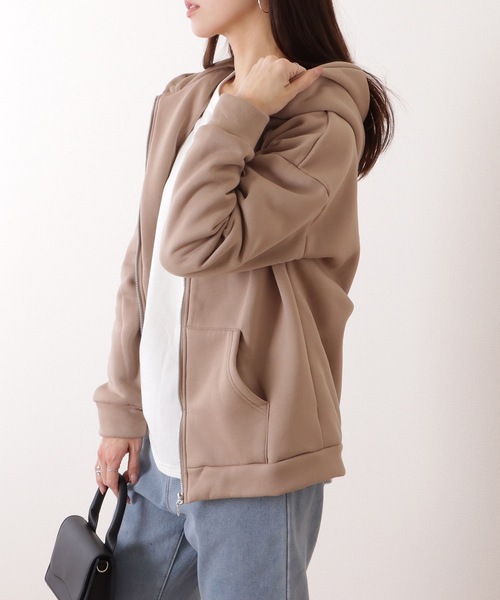 Lace Ladies（レースレディース）の「ビッグ シルエット ダンボール ジップアップ パーカー（パーカー・レディース・ブラック/グリーン/ブラウン・FREE）」の20枚目の写真