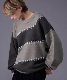 HEART STITCH BICOLOR KNIT / ハートステッチバイカラーニット