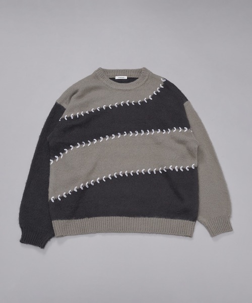 HEART STITCH BICOLOR KNIT / ハートステッチバイカラーニット