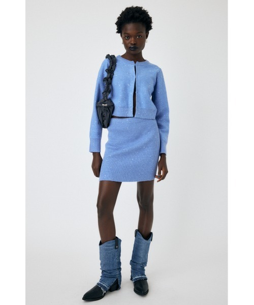 MOUSSY(マウジー)の「SPANGLE KNIT COMBI ワンピース(ワンピース・レディース・杢グレー/ブラック/ライトブルー・FREE)」の6枚目の写真