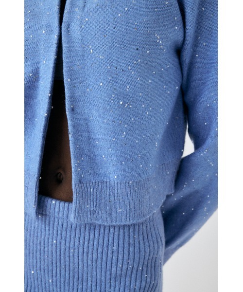 MOUSSY(マウジー)の「SPANGLE KNIT COMBI ワンピース(ワンピース・レディース・杢グレー/ブラック/ライトブルー・FREE)」の9枚目の写真