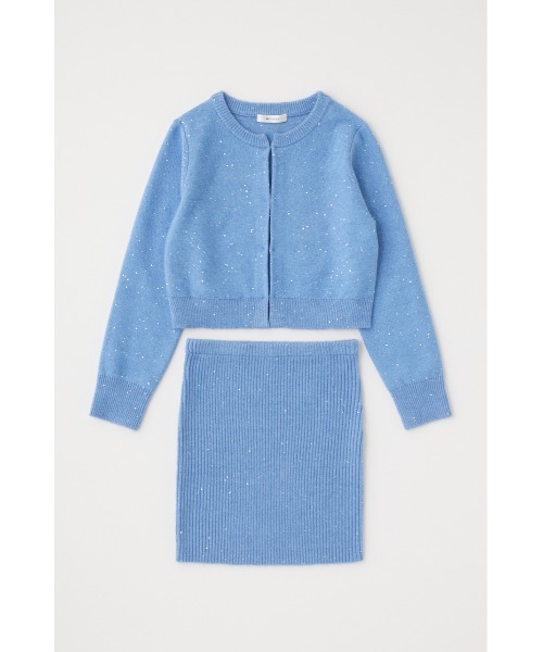 MOUSSY(マウジー)の「SPANGLE KNIT COMBI ワンピース(ワンピース・レディース・杢グレー/ブラック/ライトブルー・FREE)」の8枚目の写真