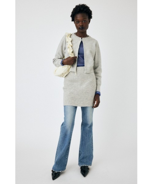 MOUSSY(マウジー)の「SPANGLE KNIT COMBI ワンピース(ワンピース・レディース・杢グレー/ブラック/ライトブルー・FREE)」の12枚目の写真