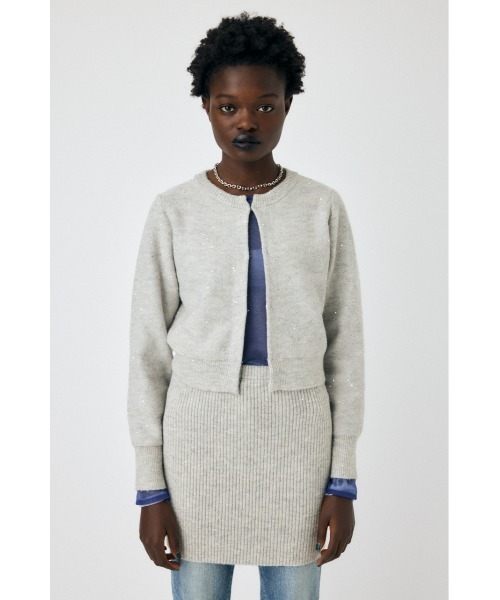 MOUSSY(マウジー)の「SPANGLE KNIT COMBI ワンピース(ワンピース・レディース・杢グレー/ブラック/ライトブルー・FREE)」の14枚目の写真