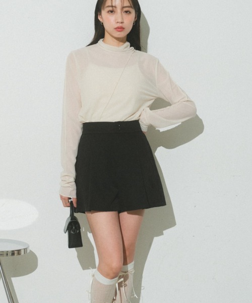 VANNIE U（ヴァニーユー）の「ダブルボタンタックショートパンツ（その他パンツ・レディース・ブラック/グレー・FREE）」の15枚目の写真