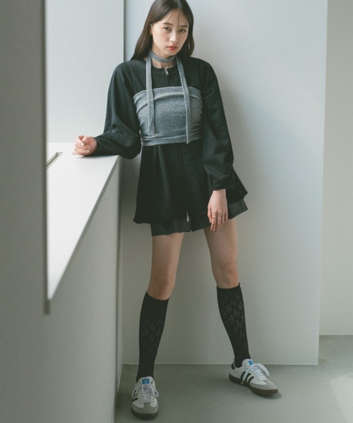 VANNIE U（ヴァニーユー）の「ダブルボタンタックショートパンツ（その他パンツ・レディース・ブラック/グレー・FREE）」の22枚目の写真