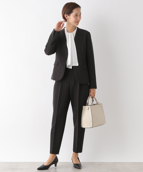 LEPSIM（レプシィム）の「【入卒式／セレモニー】Wクロスストレッチノーカラージャケット　988811（ノーカラージャケット・レディース・アイボリー/ネイビー/ブラック・SMALL/MEDIUM/LARGE）」の9枚目の写真