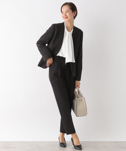 LEPSIM（レプシィム）の「【入卒式／セレモニー】Wクロスストレッチノーカラージャケット　988811（ノーカラージャケット・レディース・アイボリー/ネイビー/ブラック・SMALL/MEDIUM/LARGE）」の10枚目の写真