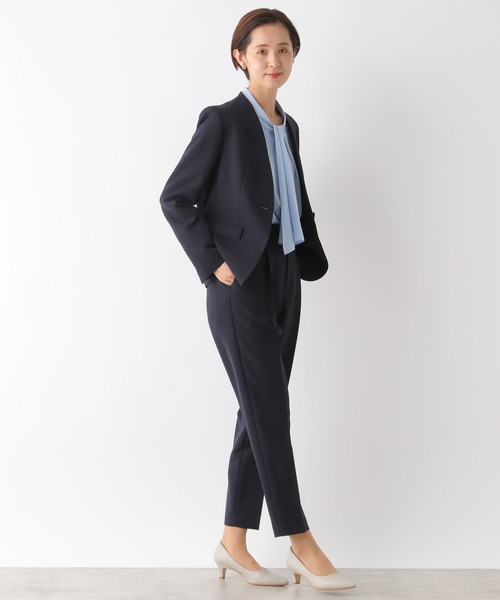 LEPSIM（レプシィム）の「【入卒式／セレモニー】Wクロスストレッチノーカラージャケット　988811（ノーカラージャケット・レディース・アイボリー/ネイビー/ブラック・SMALL/MEDIUM/LARGE）」の13枚目の写真