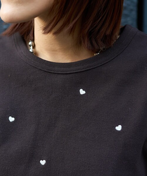 s*o様 マイストラーダ　ベロア　ハート刺繍　ロンT カットソー s*o様 マイストラーダ ベロア ハート刺繍 ロンT カットソー ハート刺繍