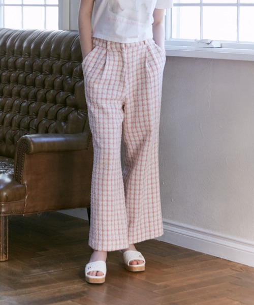 CALNAMUR(カルナムール)の「2WAYツイードチェックベストジャンプスーツ(つなぎ/オールインワン・レディース・ベージュ/ピンク/ブラック・SMALL/MEDIUM)」の18枚目の写真