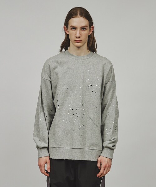 tk.TAKEO KIKUCHI（ティーケータケオキクチ）の「◆ペイントダメージスウェットプルオーバー（スウェット・メンズ・ホワイト/ブラック/グレー系4・02/03）」の16枚目の写真