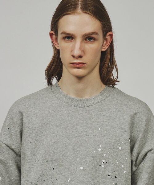 tk.TAKEO KIKUCHI（ティーケータケオキクチ）の「◆ペイントダメージスウェットプルオーバー（スウェット・メンズ・ホワイト/ブラック/グレー系4・02/03）」の13枚目の写真