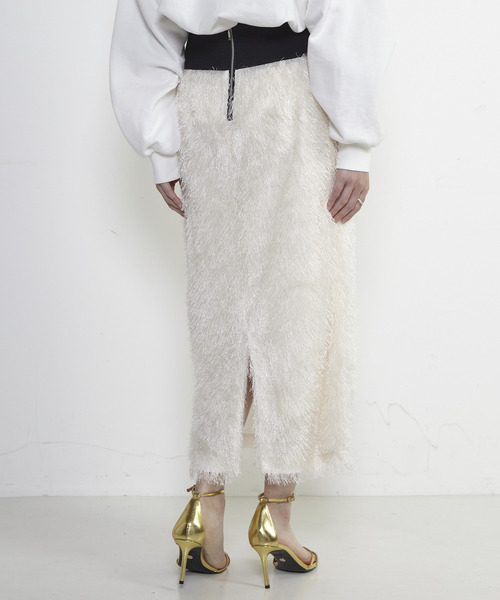 SOFFITTO(ソフィット)の「フリンジラメタイトスカート(スカート・レディース・ブラック/ブルー/オフホワイト・S/M)」の22枚目の写真