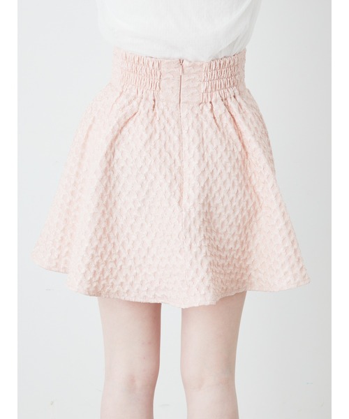 Ank Rouge（アンクルージュ）の「ふくれジャガードフロントパールスカート（スカート・レディース・ホワイト/ブラック/ピンク・M）」の8枚目の写真