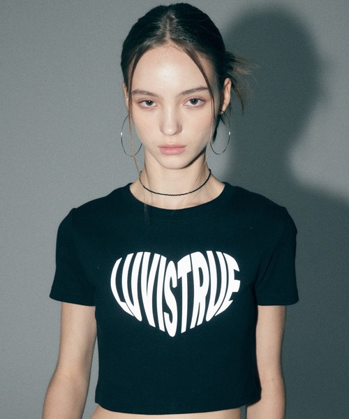 LUVISTRUE(ラヴイズトゥルー)の「SU REFLECT TEE(Tシャツ/カットソー・レディース・ブラック/ホワイト・FREE)」の2枚目の写真