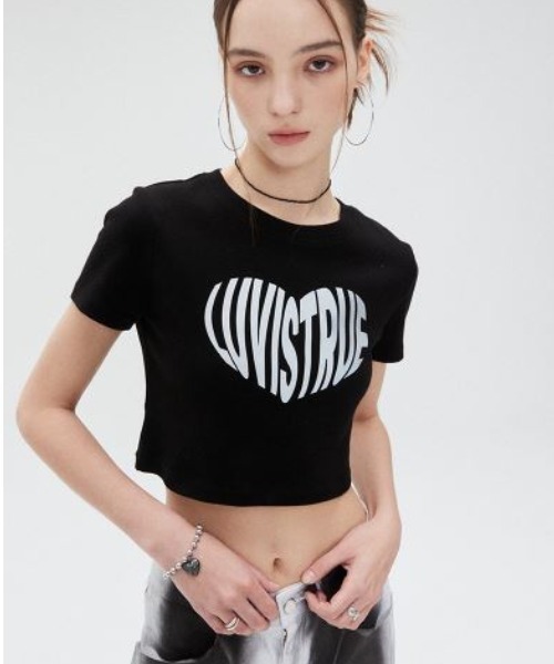 LUVISTRUE(ラヴイズトゥルー)の「SU REFLECT TEE(Tシャツ/カットソー・レディース・ブラック/ホワイト・FREE)」の4枚目の写真