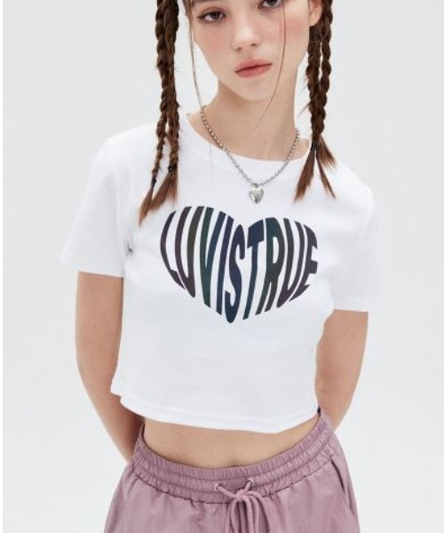 LUVISTRUE(ラヴイズトゥルー)の「SU REFLECT TEE(Tシャツ/カットソー・レディース・ブラック/ホワイト・FREE)」の9枚目の写真