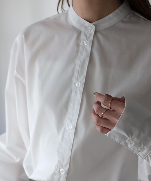 Riberry（リベリー）の「バルーン袖スタンドカラーブラウス（シャツ/ブラウス・レディース・オフホワイト/ブラック/グレイッシュベージュ・MEDIUM）」の22枚目の写真