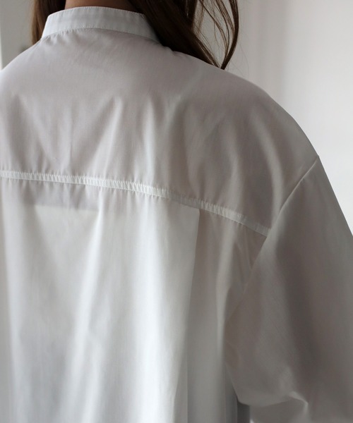 Riberry（リベリー）の「バルーン袖スタンドカラーブラウス（シャツ/ブラウス・レディース・オフホワイト/ブラック/グレイッシュベージュ・MEDIUM）」の10枚目の写真