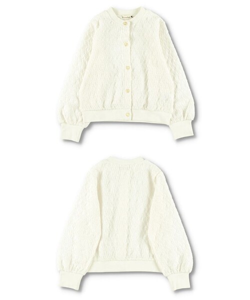 BRANSHES(ブランシェス)の「ポコポコカットソーカーディガン(カーディガン/ボレロ・キッズ・オフホワイト/ブルー・90/100/130/150/140/120/110)」の11枚目の写真