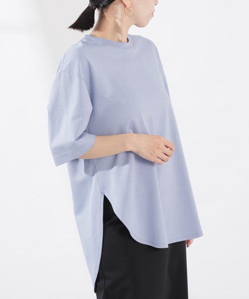 セール】【UJOH/ウジョー】Curve Hem Half Sleeve Tシャツ（T