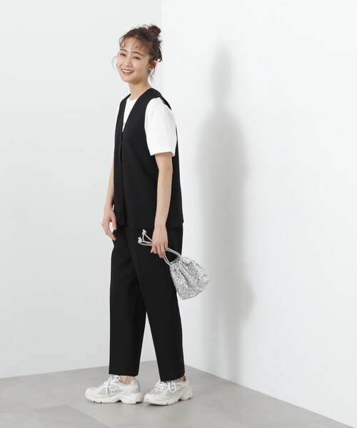 N.(N. Natural Beauty Basic)(エヌエヌナチュラルビューティーベーシック)の「◆タックジレセットアップ(セットアップ・レディース・モカ/ベージュ/ブラック・MEDIUM)」の8枚目の写真
