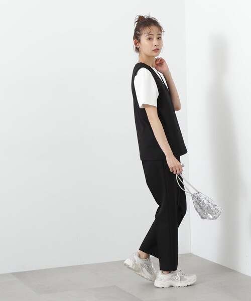 N.(N. Natural Beauty Basic)(エヌエヌナチュラルビューティーベーシック)の「◆タックジレセットアップ(セットアップ・レディース・モカ/ベージュ/ブラック・MEDIUM)」の9枚目の写真