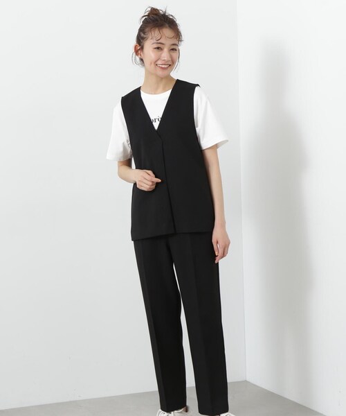 N.(N. Natural Beauty Basic)(エヌエヌナチュラルビューティーベーシック)の「◆タックジレセットアップ(セットアップ・レディース・モカ/ベージュ/ブラック・MEDIUM)」の11枚目の写真