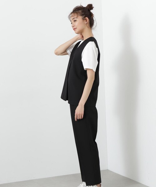 N.(N. Natural Beauty Basic)(エヌエヌナチュラルビューティーベーシック)の「◆タックジレセットアップ(セットアップ・レディース・モカ/ベージュ/ブラック・MEDIUM)」の12枚目の写真