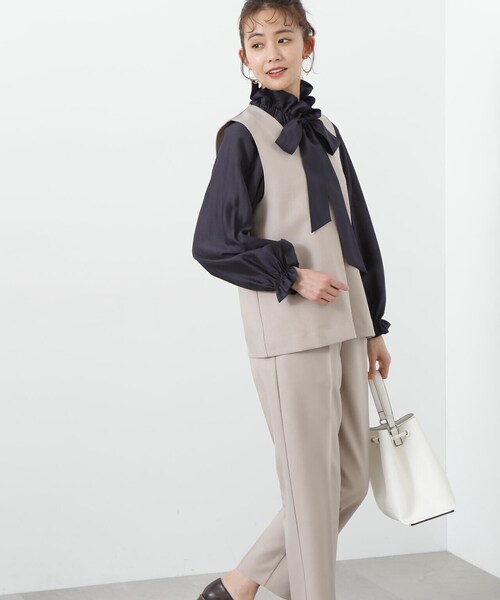 N.(N. Natural Beauty Basic)(エヌエヌナチュラルビューティーベーシック)の「◆タックジレセットアップ(セットアップ・レディース・モカ/ベージュ/ブラック・MEDIUM)」の19枚目の写真
