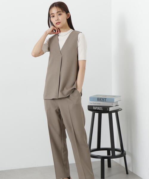 N.(N. Natural Beauty Basic)(エヌエヌナチュラルビューティーベーシック)の「◆タックジレセットアップ(セットアップ・レディース・モカ/ベージュ/ブラック・MEDIUM)」の20枚目の写真