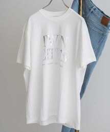 箔ロゴプリントTシャツ