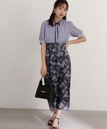 オーガンフラワータイトスカート / 1214120403