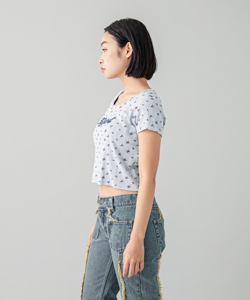 X-girl（エックスガール）の「HIBISCUS S/S BABY TOP（Tシャツ