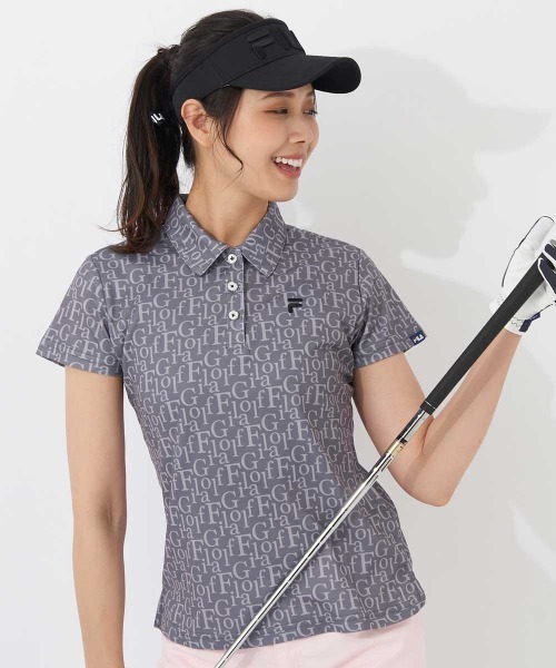 FILA GOLF(フィラゴルフ )の「【FILA GOLF/フィラゴルフ】レディース半袖シャツ ゴルフ(シャツ/ブラウス・レディース・ホワイト/ブラック/グレー・MEDIUM/LARGE/X-LARGE)」の3枚目の写真