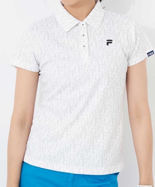 FILA GOLF(フィラゴルフ )の「【FILA GOLF/フィラゴルフ】レディース半袖シャツ ゴルフ(シャツ/ブラウス・レディース・ホワイト/ブラック/グレー・MEDIUM/LARGE/X-LARGE)」の4枚目の写真