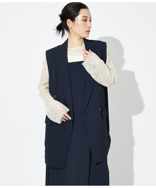 Settimissimo（セッティミッシモ）の「ダブルボタン テーラード ジレ ベスト（ベスト・レディース・ネイビー/グレー・M）」の22枚目の写真