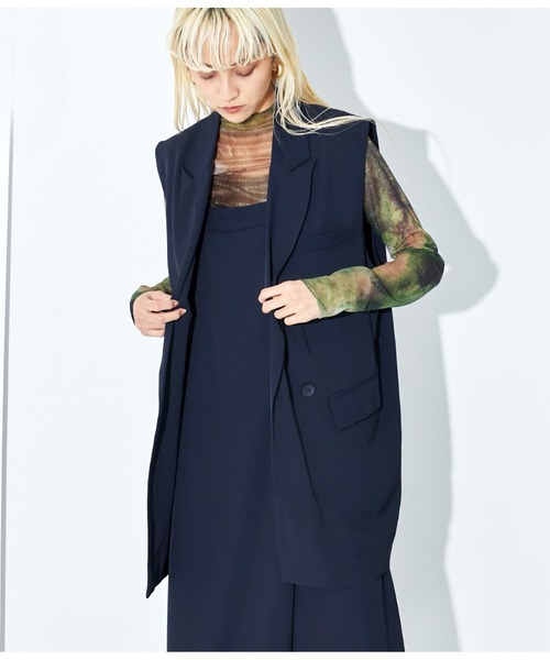 Settimissimo（セッティミッシモ）の「ダブルボタン テーラード ジレ ベスト（ベスト・レディース・ネイビー/グレー・M）」の10枚目の写真