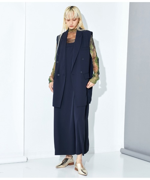 Settimissimo（セッティミッシモ）の「ダブルボタン テーラード ジレ ベスト（ベスト・レディース・ネイビー/グレー・M）」の12枚目の写真