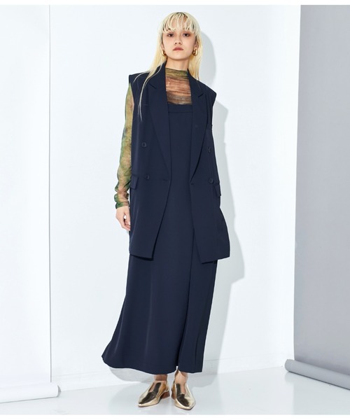 Settimissimo（セッティミッシモ）の「ダブルボタン テーラード ジレ ベスト（ベスト・レディース・ネイビー/グレー・M）」の13枚目の写真