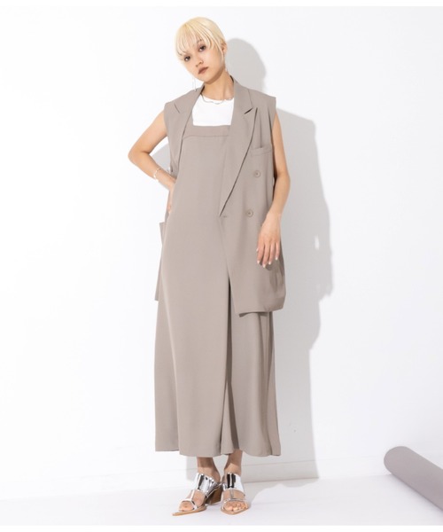 Settimissimo（セッティミッシモ）の「ダブルボタン テーラード ジレ ベスト（ベスト・レディース・ネイビー/グレー・M）」の7枚目の写真