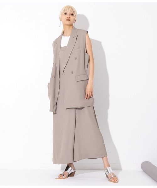 Settimissimo（セッティミッシモ）の「ダブルボタン テーラード ジレ ベスト（ベスト・レディース・ネイビー/グレー・M）」の8枚目の写真