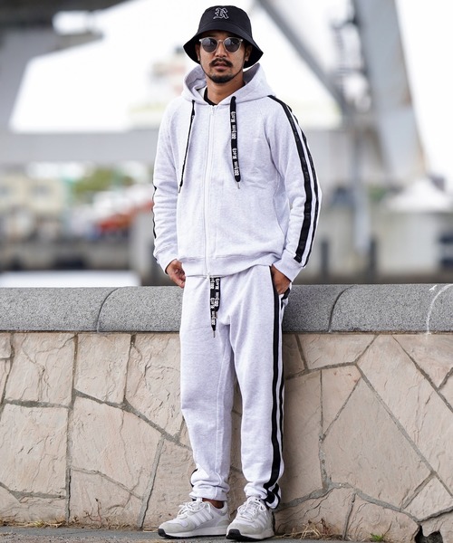 あゆ白黒スウェットおまとめ　XL ACEFLAG（エースフラッグ） 上下セット 長袖 ブランド スケボー 大きい