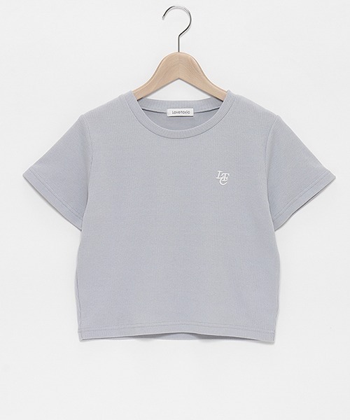 LOVETOXIC(ラブトキシック)の「【吸水速乾】クロップドテレコ半T(Tシャツ/カットソー・キッズ・ブラック/レッド/マルチ/オフホワイト/サックスブルー・S/M/L)」の8枚目の写真