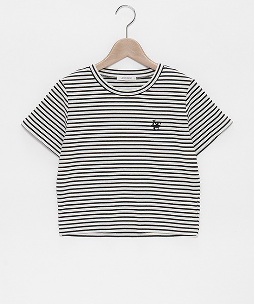 LOVETOXIC(ラブトキシック)の「【吸水速乾】クロップドテレコ半T(Tシャツ/カットソー・キッズ・ブラック/レッド/マルチ/オフホワイト/サックスブルー・S/M/L)」の10枚目の写真